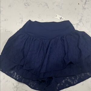 Aerie lacy navy blue shorts NWT